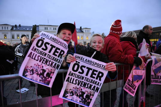 2012 Fotboll,  Östers firas på Stora Torget i Växjö