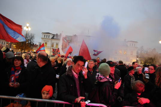 2012 Fotboll,  Östers firas på Stora Torget i Växjö