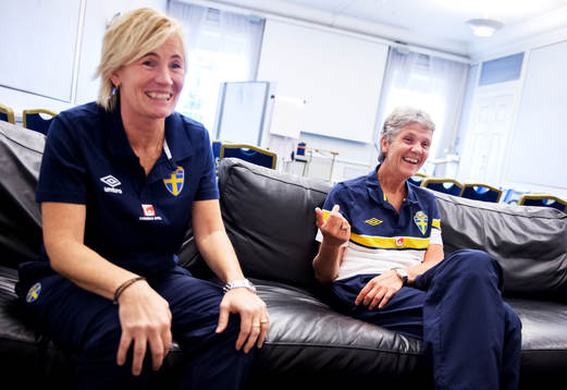 Lilie Persson assisterande förbundskapten och Pia
