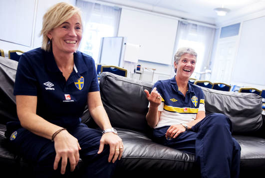 Lilie Persson assisterande förbundskapten och Pia