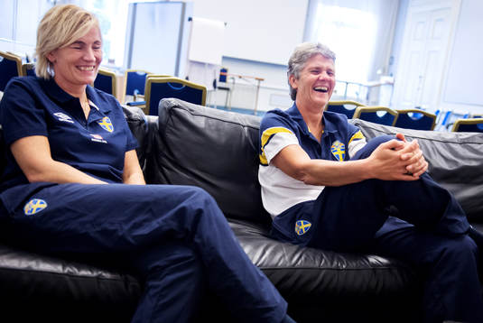 Lilie Persson assisterande förbundskapten och Pia