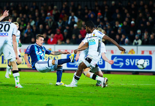 Erton Fejzullahu, Djurgården, skjuter in 1-0
