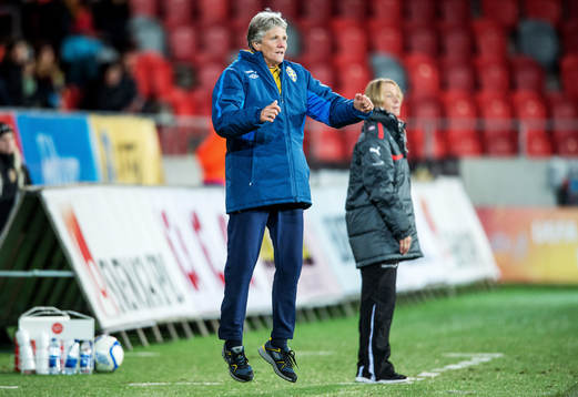 Fotboll, Damlandslaget, Träningslandskamp, Sverige -