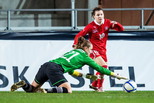 Fotboll, Damlandslaget, Träningslandskamp, Sverige -