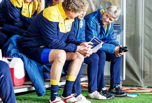 Fotboll, Damlandslaget, Träningslandskamp, Sverige -