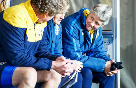 Fotboll, Damlandslaget, Träningslandskamp, Sverige -