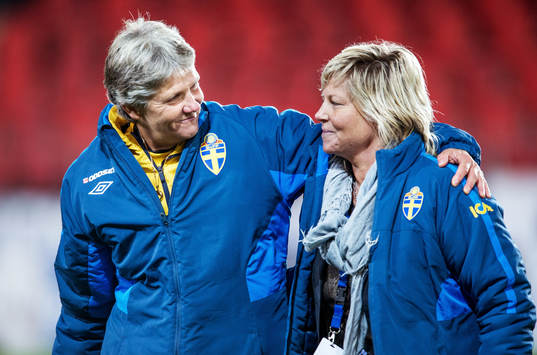 Fotboll, Damlandslaget, Träningslandskamp, Sverige -