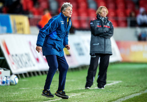 Fotboll, Damlandslaget, Träningslandskamp, Sverige -