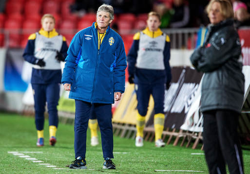 Fotboll, Damlandslaget, Träningslandskamp, Sverige -