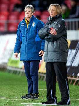 Fotboll, Damlandslaget, Träningslandskamp, Sverige -