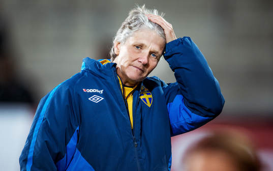 Fotboll, Damlandslaget, Träningslandskamp, Sverige -