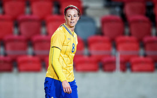 Fotboll, Damlandslaget, Träningslandskamp, Sverige -