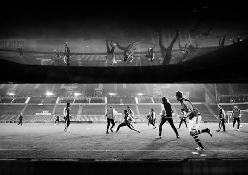 AIK tränar på Philips Arena i Eindhoven