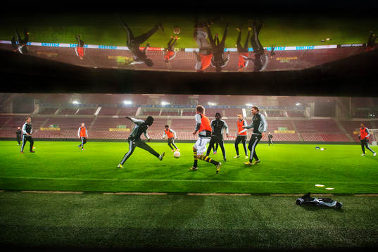 AIK tränar på Philips Arena i Eindhoven