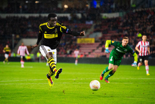 Kwame Amponsah Karikari, AIK, skjuter in 0-1