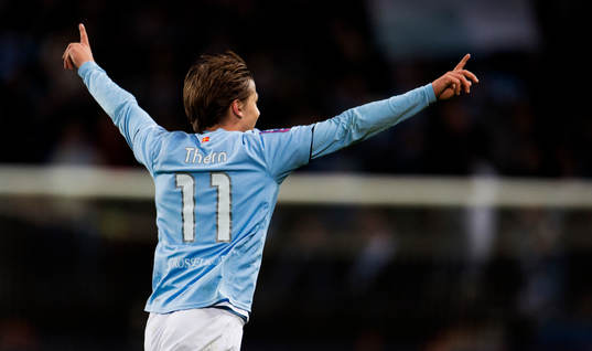 Simon Thern, Malmö FF jublar vid 1-0