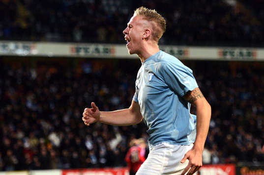 Malmös Pontus Jansson firar 3-1