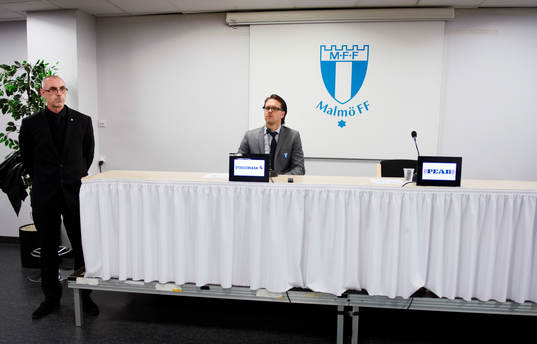 Per Welinder, Rikard Norling, tränare Malmö FF satt