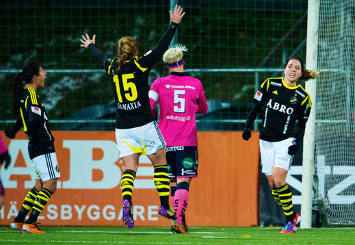 Nazanin Vaseghpanah, Lori Chalupny och Clara Markstedt,