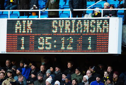 Slutresultatet i matchen blev 1-1