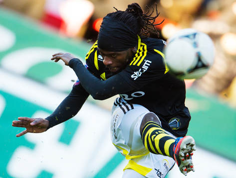 Martin Kayongo Mutumba, AIK, skjuter