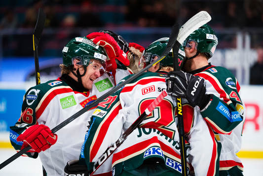 Jubel bland Frölundas spelare