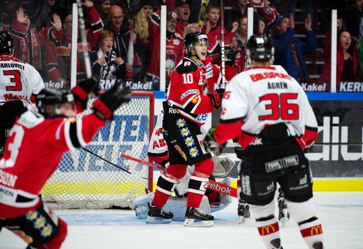 Robin Alvarez, Malmö Redhawks, jublar framför mål