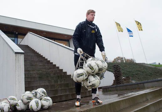 Christoffer Källqvist, målvakt, Häcken, på väg ut till