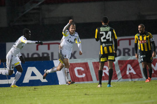 Helgi Danielsson, AIK, gör 1-1, jubel