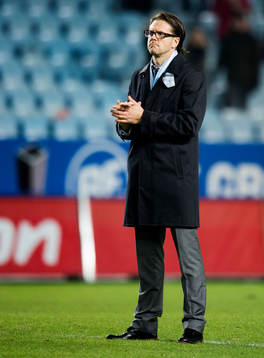 en sammanbiten Rikard Norling, tränare Malmö FF