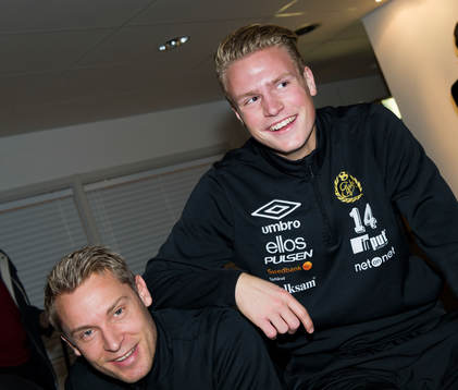 Glädje Oscar Hiljemark och Andreas Klarström IF Elfsborg