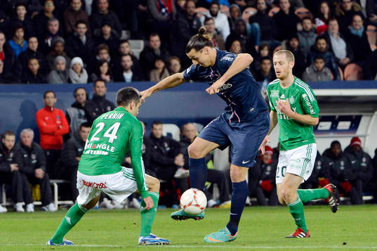 Fotboll, Ligue 1, Paris SG - Saint Etienne Zlatan