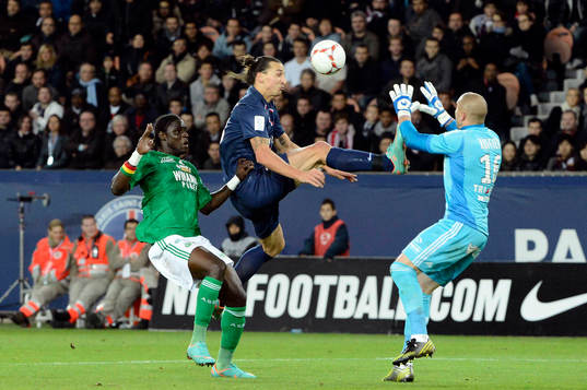 Fotboll, Ligue 1, Paris SG - Saint Etienne Choc Zlatan