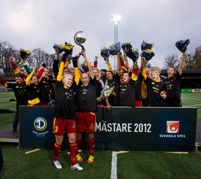 Johanna Frisk, Annica Svensson, Tyresö lyfter pokalen och