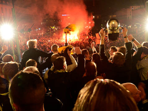 Elfsborg firar segern i Borås