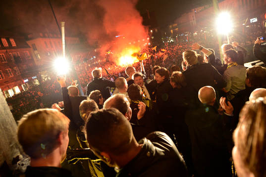 Elfsborg firar segern i Borås