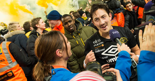 Stefan Ishizaki intervjuas, glädje