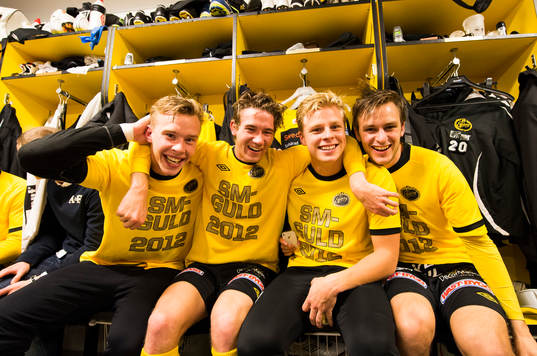 Andreas Andersson, målvakt, Marcus Rohdén, Per Frick och