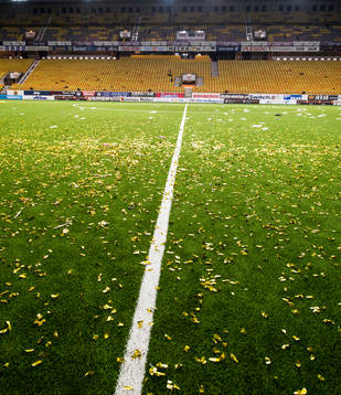Borås arena, konfetti, öde