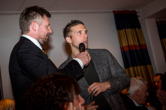 Anders Svensson, Elfsborg, blir intervjuad