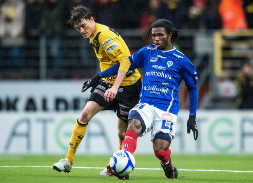 Närkamp mellan Lasse Nilsson, Elfsborg, och Mohamed