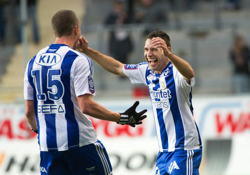 Stefan Selakovic, IFK Göteborg, gör 1-0 på frispark i