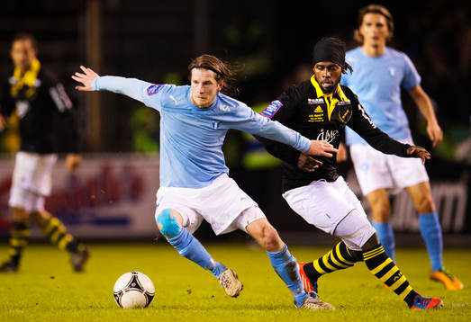 Erik Friberg, Malmö FF, och Martin Kayongo Mutumba, AIK