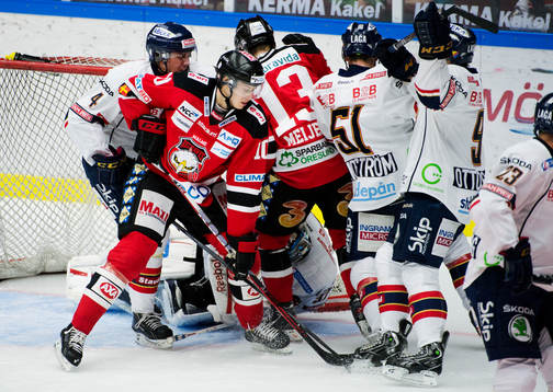 Sebastian Meijer, Malmö Redhawks, trycker in pucken i mål