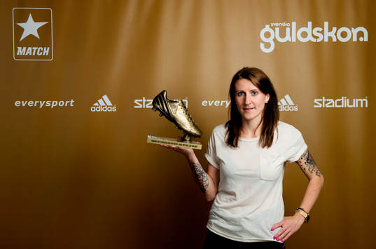 Fotboll, dam, Anja Mittag vinner guldskon