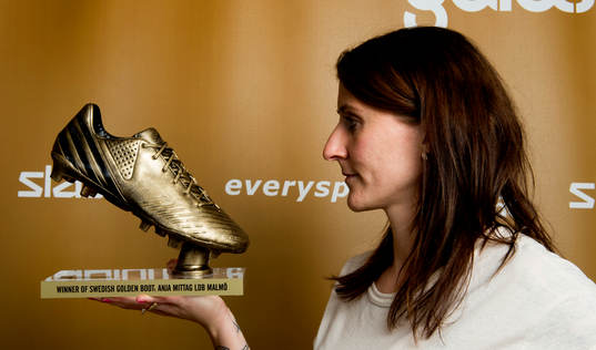 Fotboll, dam, Anja Mittag vinner guldskon