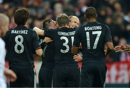 0 Jubel v.l. Javier ''Javi'' Martinez, Franck Ribery,
