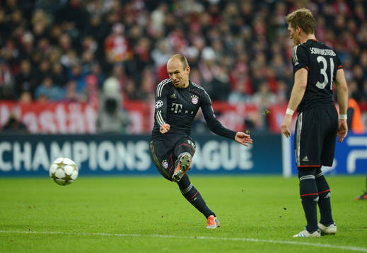 0 Tor Arjen Robben (Bayern), Bastian Schweinsteiger
