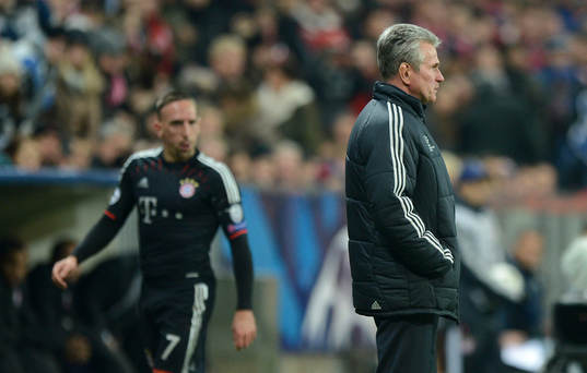 Auswechslung Franck Ribery, Trainer Jupp Heynckes (Bayern)