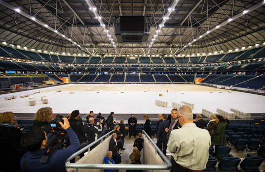 Pressvisning av nya Friends Arena